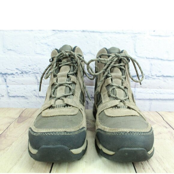 LL Bean Trail Model 4 Brown Suede Lace Up Waterproof Hiking Boots Size 10 Wide